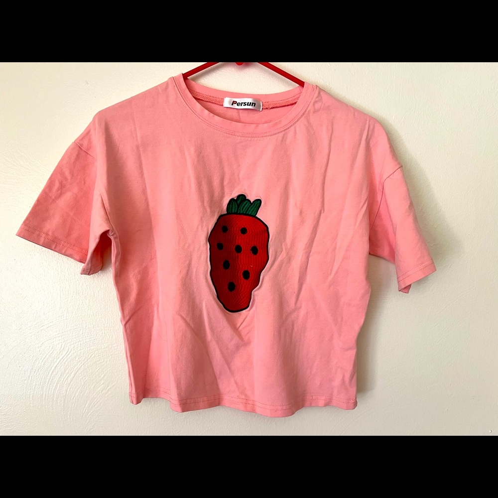 Persun Pink Strawberry Shirt